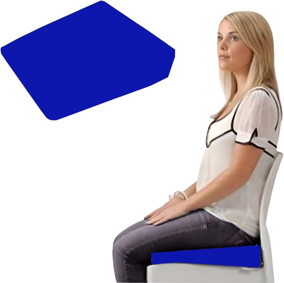 11° Wedge Seat Cushion | High-Density Support for Car & Office | Improved Posture & Lumbar Relief