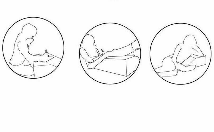 LEG Elevation Foam Wedge Pillow Leg Knee Hip &amp; Lower Back Pain Injury Recovery