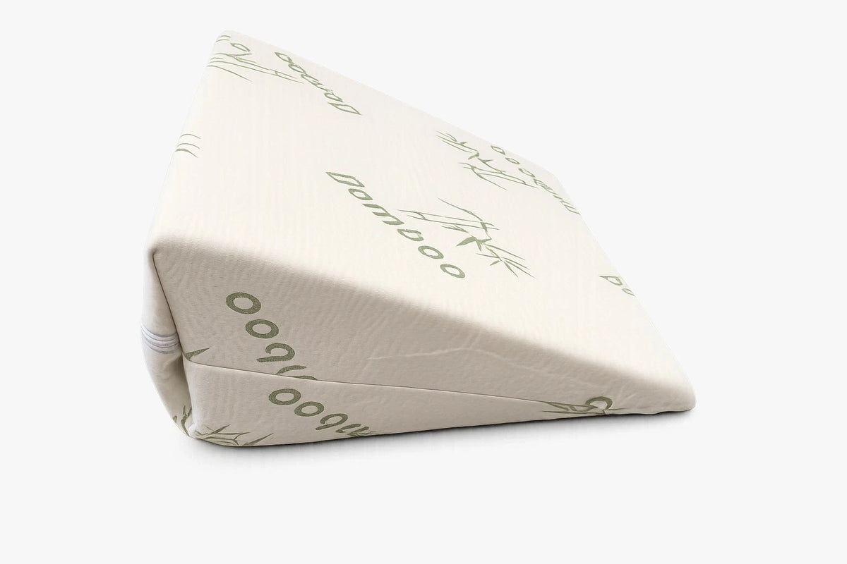 BAMBOO Large Foam Wedge Pillow Bed Support Cushion Back Rest Leg Elevation Cover